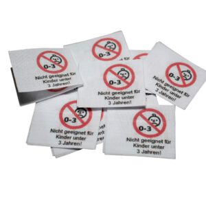 10 Textiletiketten – Warnhinweis 10 Textiletiketten – Warnhinweis