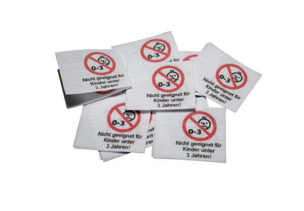 10 Textiletiketten – Warnhinweis 10 Textiletiketten – Warnhinweis