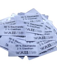 50 Textiletiketten 98% Baumwolle 2% Elasthan