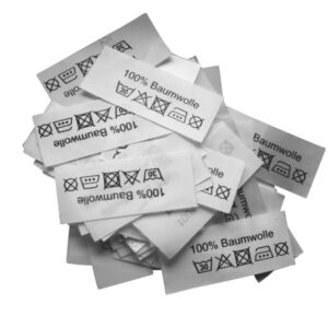 50 Textiletiketten 100% Baumwolle 3 P. Bügeleisen 50 Textiletiketten 100% Baumwolle 3 P. Bügeleisen