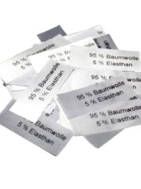 50 Textiletiketten 95% Baumwolle 5% Elasthan ohne Pflegesymbole 50 Textiletiketten 95% Baumwolle 5% Elasthan ohne Pflegesymbole