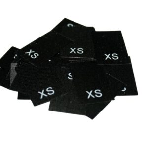 25 Textiletiketten Größe XS