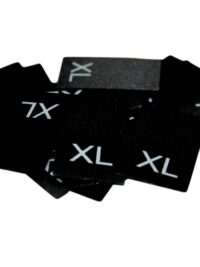 25 Textiletiketten Größe XL