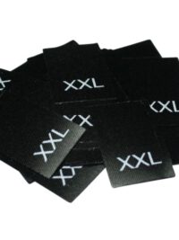 25 Textiletiketten Größe XXL