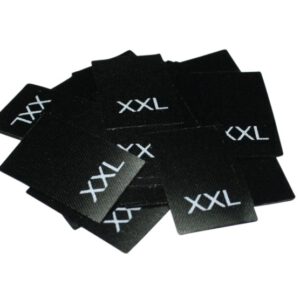 25 Textiletiketten Größe XXL