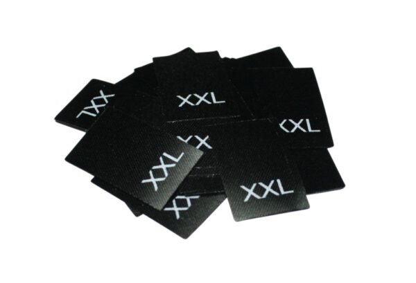 25 Textiletiketten Größe XXL