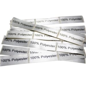 25 selbstklebende Textiletiketten 100% Polyester 25 selbstklebende Textiletiketten 100% Polyester