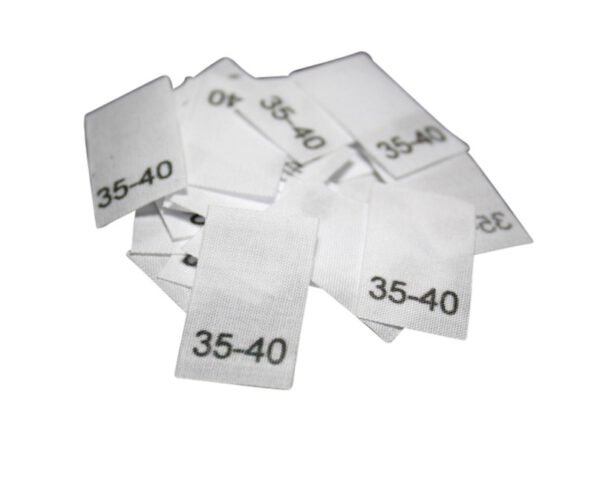 25 Textiletiketten für Mützen - KU 35-40cm