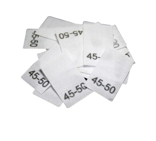 25 Textiletiketten für Mützen - KU 45-50cm 25 Textiletiketten für Mützen - KU 45-50cm