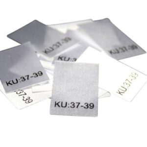 25 Textiletiketten Größe KU: 37-39