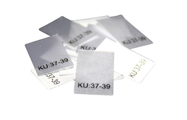 25 Textiletiketten Größe KU: 37-39
