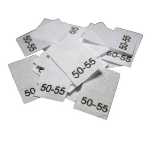 25 Textiletiketten für Mützen - KU 50-55cm