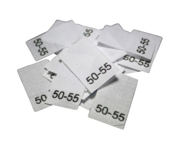 25 Textiletiketten für Mützen - KU 50-55cm