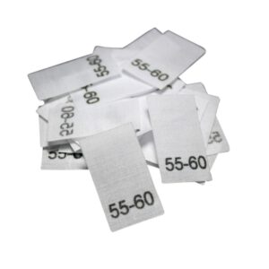 25 Größenetiketten für Mützen - KU 55-60cm 25 Größenetiketten für Mützen - KU 55-60cm