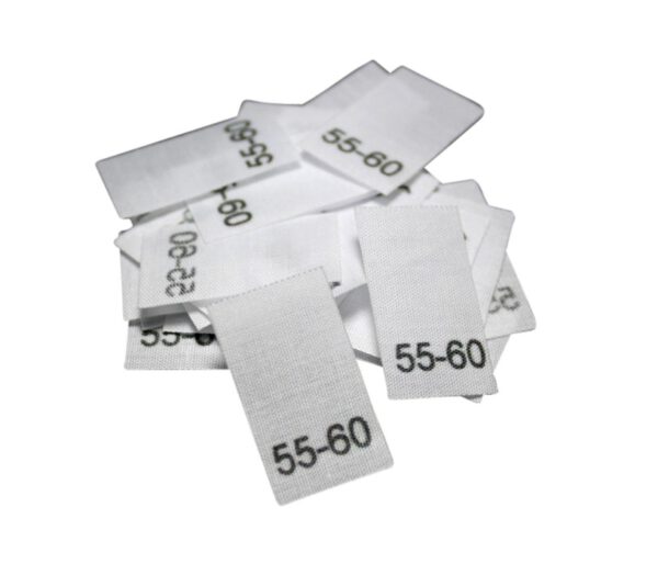 25 Größenetiketten für Mützen - KU 55-60cm 25 Größenetiketten für Mützen - KU 55-60cm