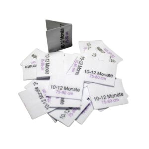 25 Textiletiketten Baby- und Kindergrößen 10-12M