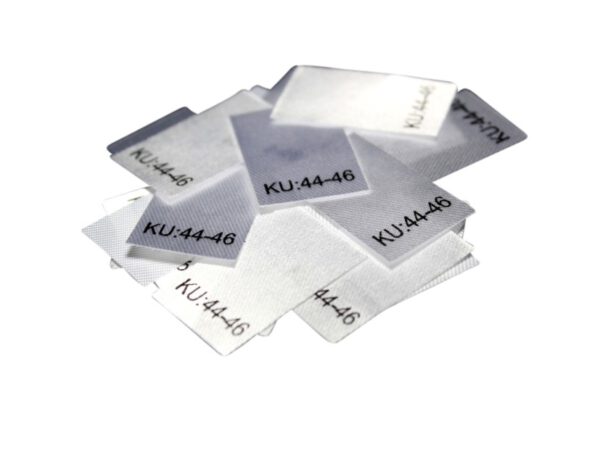 25 Textiletiketten Größe KU: 44-46