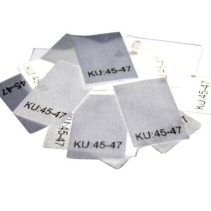 25 Textiletiketten Größe KU: 45-47
