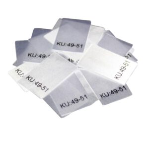 25 Textiletiketten Größe KU: 49-51