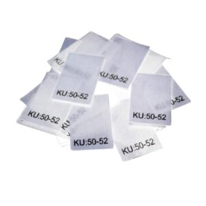 25 Textiletiketten Größe KU: 50-52