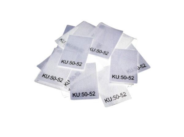 25 Textiletiketten Größe KU: 50-52
