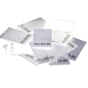 25 Textiletiketten Größe KU: 53-55