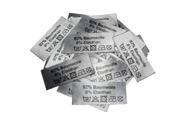 50 Textiletiketten 92 % Baumwolle 8% Elasthan 50 Textiletiketten 92 % Baumwolle 8% Elasthan