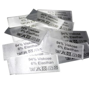 50 Textiletiketten 94% Viskose 6% Elasthan