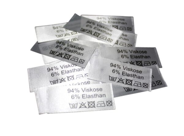 50 Textiletiketten 94% Viskose 6% Elasthan