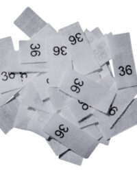 25 Textiletiketten - Größe 36 auf Mischband 25 Textiletiketten - Größe 36 auf Mischband