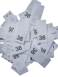 25 Textiletiketten - Größe 38 auf Mischband 25 Textiletiketten - Größe 38 auf Mischband