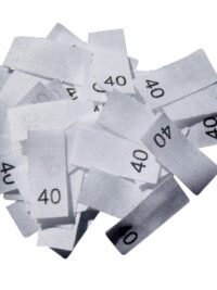 25 Textiletiketten - Größe 40 auf Mischband 25 Textiletiketten - Größe 40 auf Mischband