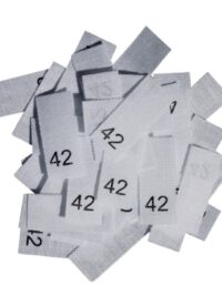 25 Textiletiketten - Größe 42 auf Mischband 25 Textiletiketten - Größe 42 auf Mischband