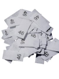 25 Textiletiketten - Größe 46 auf Mischband 25 Textiletiketten - Größe 46 auf Mischband