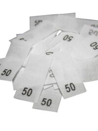 25 Textiletiketten - Größe 50 auf Mischband 25 Textiletiketten - Größe 50 auf Mischband