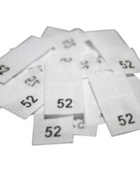 25 Textiletiketten - Größe 52 auf Mischband 25 Textiletiketten - Größe 52 auf Mischband