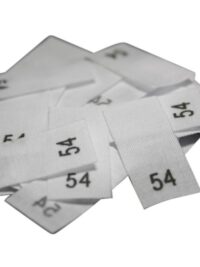 25 Textiletiketten - Größe 54 auf Mischband 25 Textiletiketten - Größe 54 auf Mischband