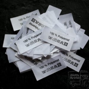 50 Textiletiketten 100% Polyamid