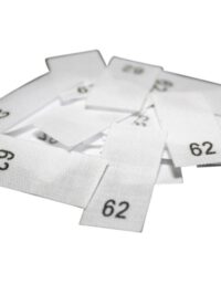 25 Textiletiketten - Größe 62 auf Mischband 25 Textiletiketten - Größe 62 auf Mischband