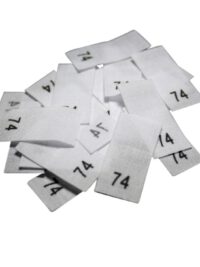 25 Textiletiketten - Größe 74 auf Mischband 25 Textiletiketten - Größe 74 auf Mischband