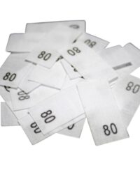 25 Textiletiketten - Größe 80 auf Mischband 25 Textiletiketten - Größe 80 auf Mischband