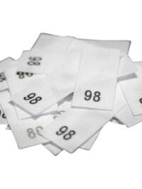 25 Textiletiketten - Größe 98 auf Mischband 25 Textiletiketten - Größe 98 auf Mischband