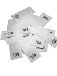 25 Textiletiketten - Größe 104 auf Mischband 25 Textiletiketten - Größe 104 auf Mischband