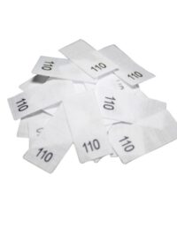 25 Textiletiketten - Größe 110 auf Mischband 25 Textiletiketten - Größe 110 auf Mischband