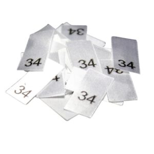 25 Textiletiketten - Größe 34