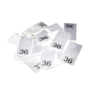 25 Textiletiketten - Größe 36