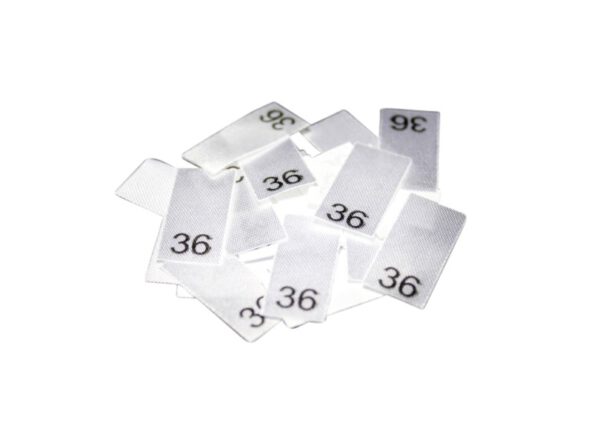 25 Textiletiketten - Größe 36