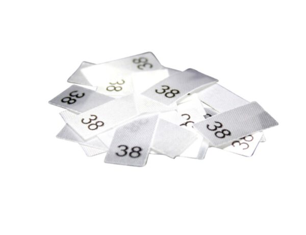 25 Textiletiketten - Größe 38