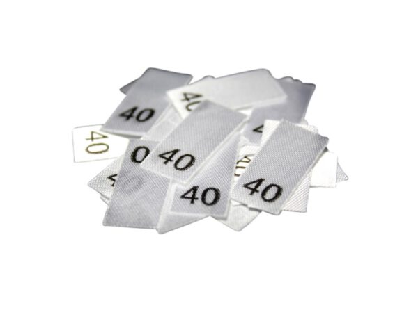 25 Textiletiketten - Größe 40