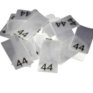 25 Textiletiketten - Größe 44